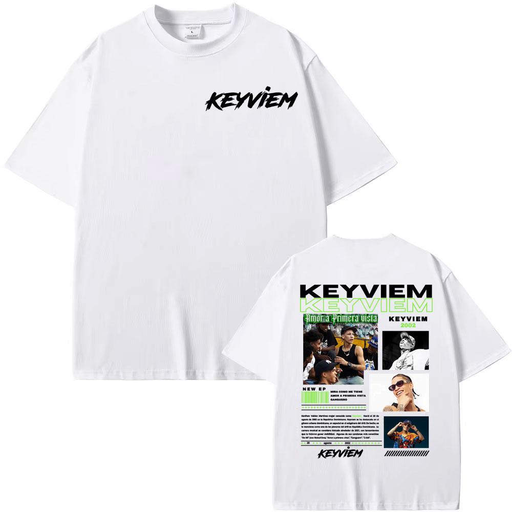Rapper Keyviem Tour Album Graphic T Shirts Men Women Fashion Hip Hop Gothic Trend High Quality T-shirt Man Oversized Tshirt Tops