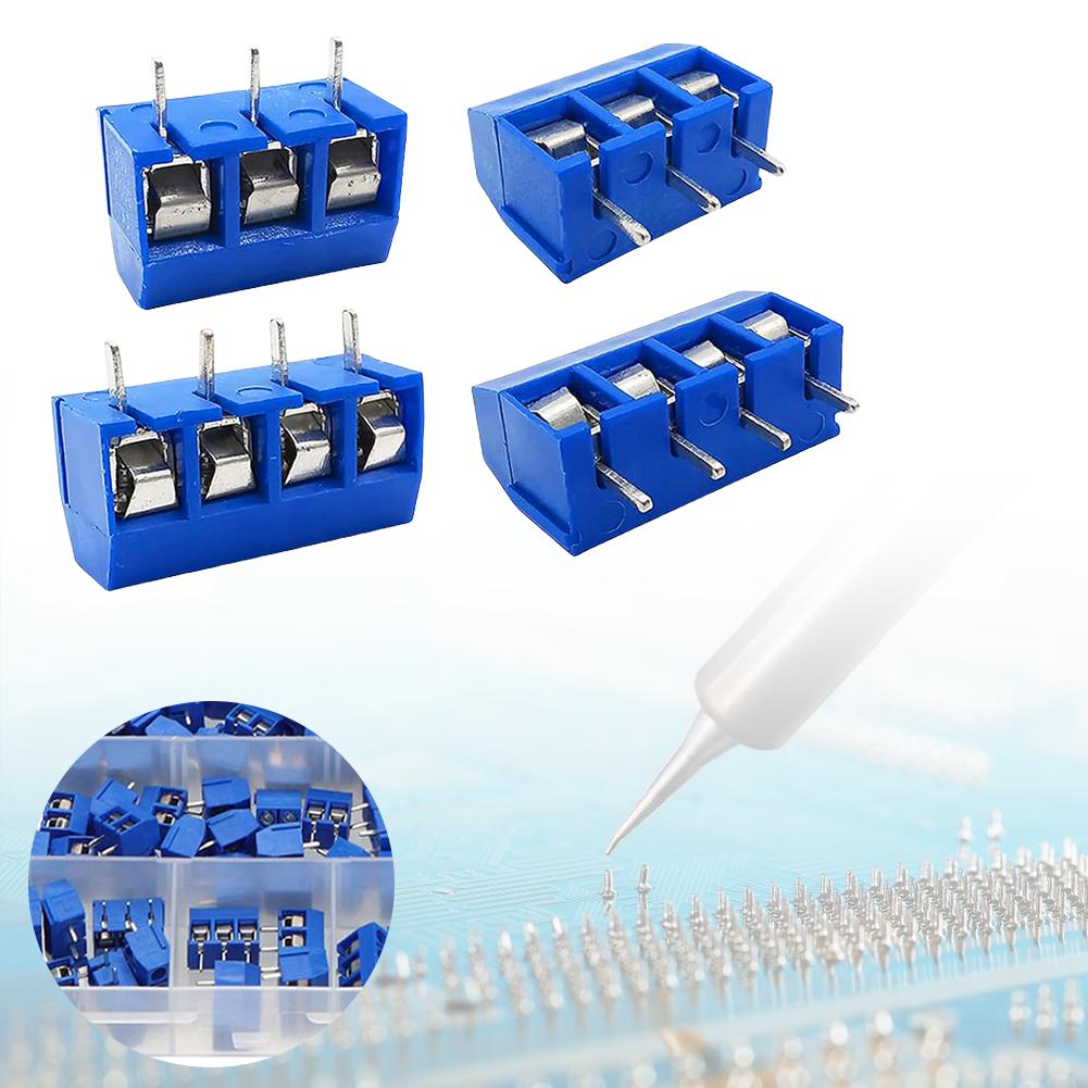 100Pcs KF301-2P KF301-3P KF301-4P Spliceable PCB Terminal Block Connector 2 Pin 3 Pin 4Pin 5mm Pitch for Breadboard PCB Board