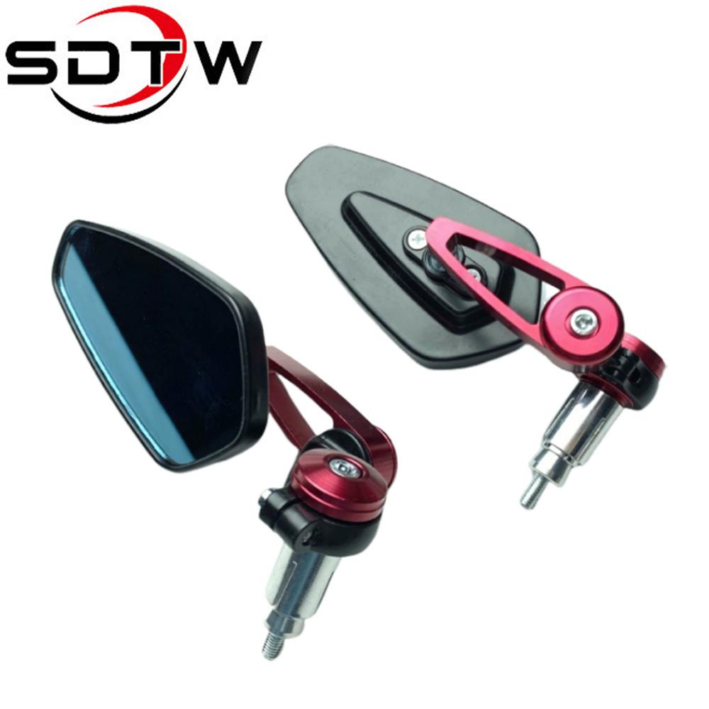 SDTW 7/8" 22mm Motorcycle Rearview Side Mirrors Universal Scooter Bar End Handlebar Mirror Accessories For Harley Yamaha Honda