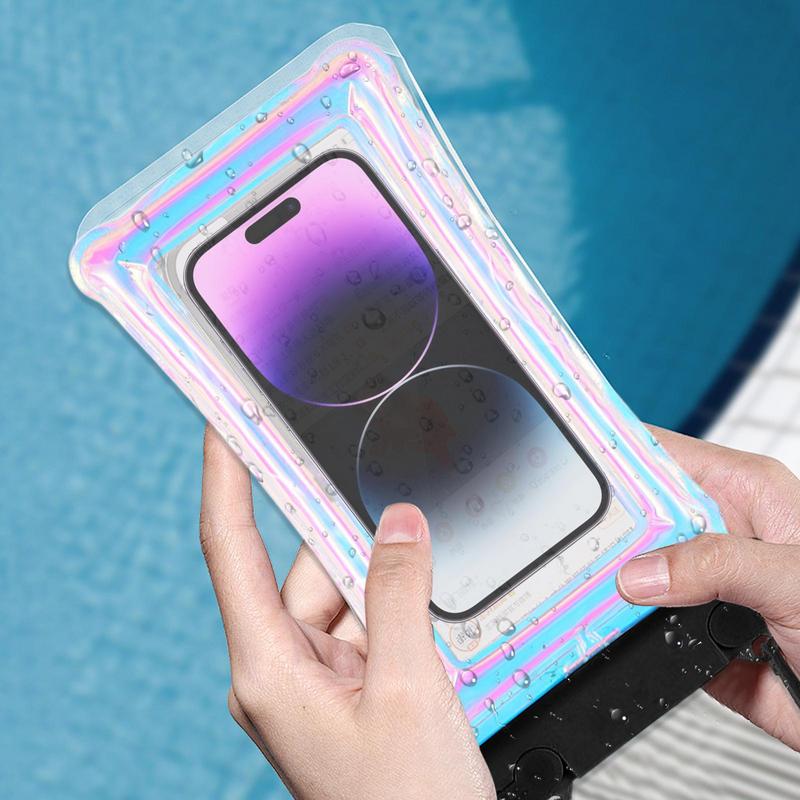 Portable Waterproof Phone Case Pouch Underwater Dry Bag With Neck Strap Luminous Swimming Bag Large Capacity Storage Bag