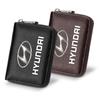 Leather Car Driver's License ID Card Bank Card Wallet Car Styling For Hyundai Santa Fe Sonata Solaris Azera Creta I30 Ix25 IX35 Tucson