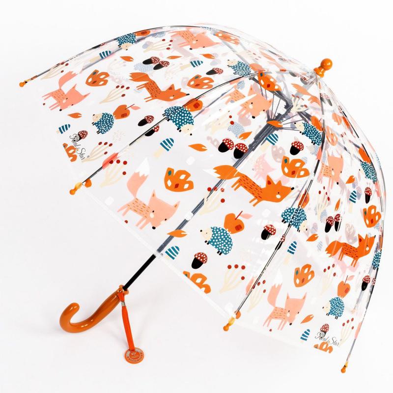 Ombrello Trasparente Manico Lungo Unicorno per Bambini - Carino Design Cartoon per l'Asilo