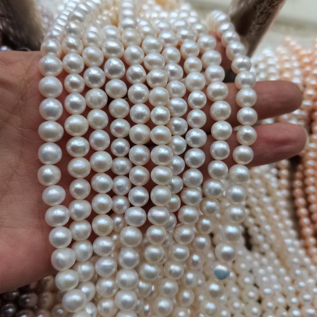 1Strand Pearl Beads 5-5.5mm For Jewelry Making DIY Necklace Bracelet Earrings Accessory Support Dropshipping