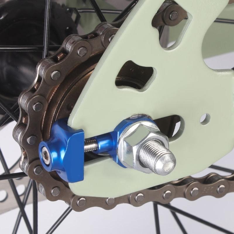 Bicycles Chain Adjuster Tensioner Fastener Aluminum Alloy Bike Chain Fastener Bike Bolt Screw for Single Speed Bicycles