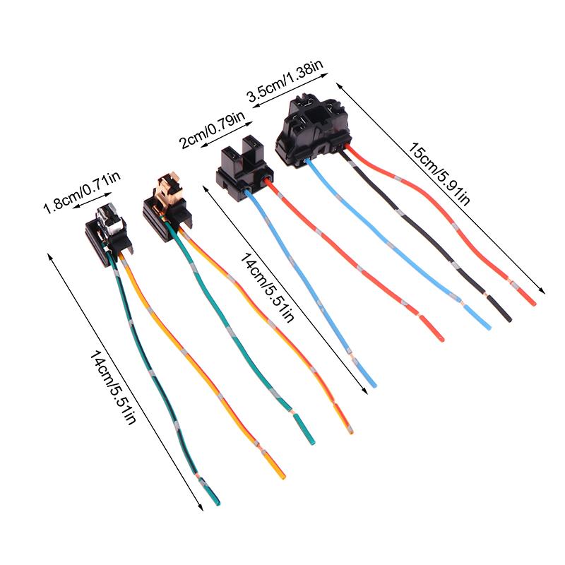 2Pcs Headlight Lamp Bulb Socket Wiring Harness Connector Plug Adapter Line For H1 H7 H4 Bulb Car Headlight Connection Plugs