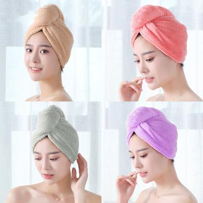 Kadın Saç Kurutma Şapka Çabuk kuruyan Saç Havlusu Kap Şapka Banyo Şapkası Mikrofiber Katı Havlu Kapağı Süper Emme Türban Saç Kuru Kap