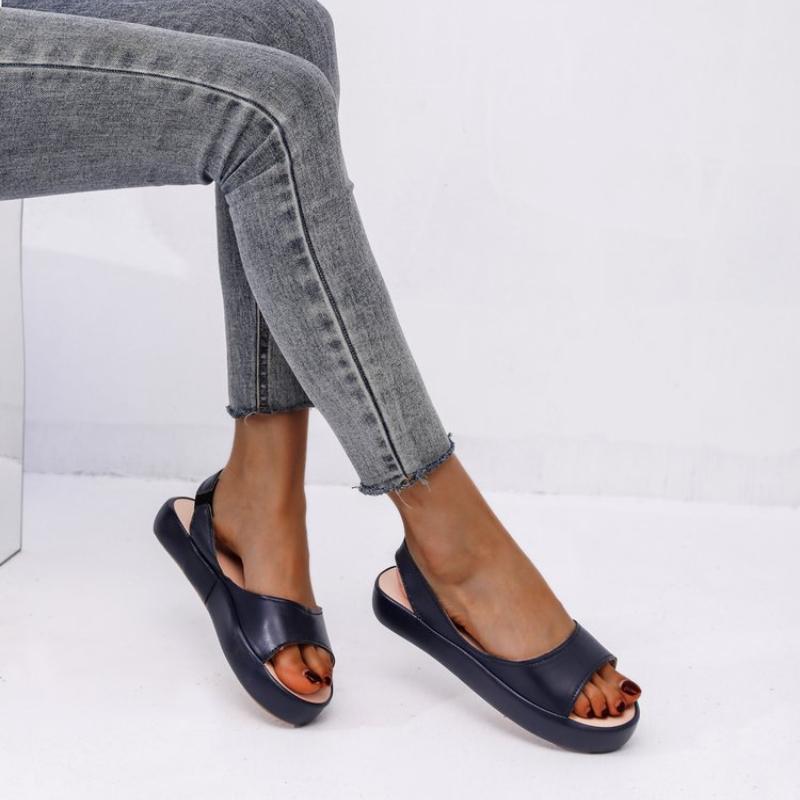 European and American Sports Sandals 2024 Summer New Large Flat Bottomed Fish Mouth Thick Soled Women's Sandals Zapatos De Mujer