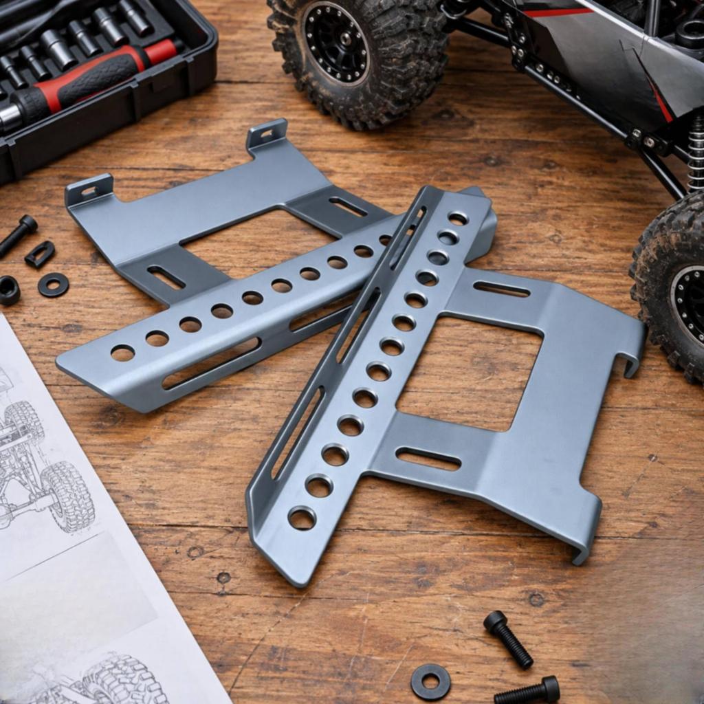 W373 Side Step Plates SCX10 Slotted for Trail Driving