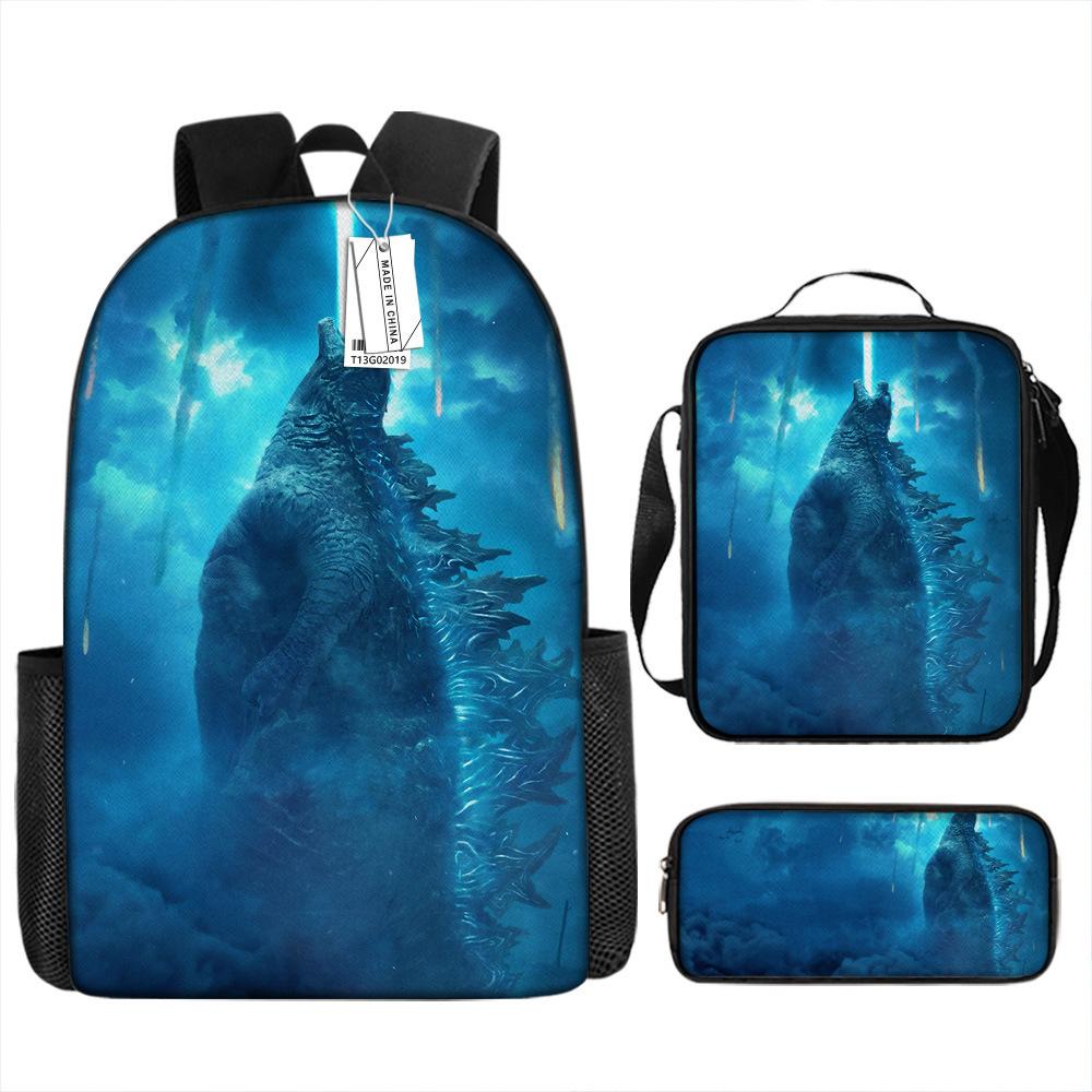 Godzilla Godzilla Student School Bag Cartoon Children Backpack Satchel Anime Trend