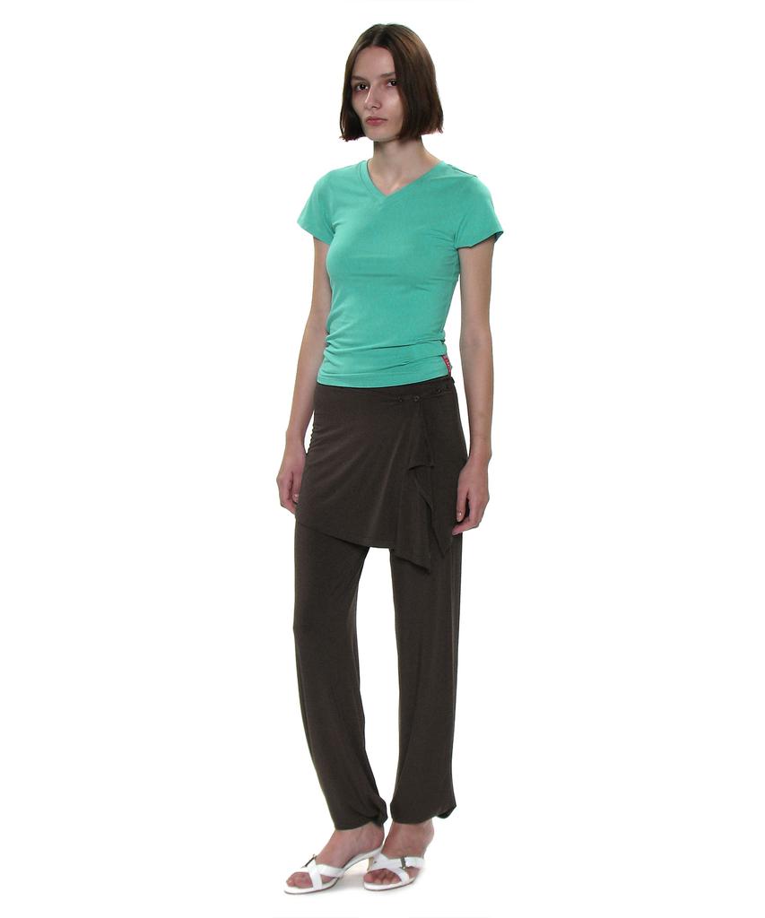 PARTIMENTO WOMEN Pwc V-Neck Baby Tee_Emerald