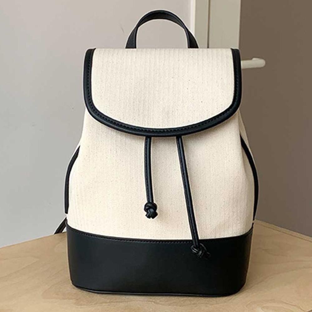 

Холщовый дорожный рюкзак из искусственной кожи, модный рюкзак на шнурке, консервативный рюкзак для девочек, школьная работа, путешествия чёрный