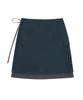 Hye Young Kim Layered Wrap Skirt - Navy