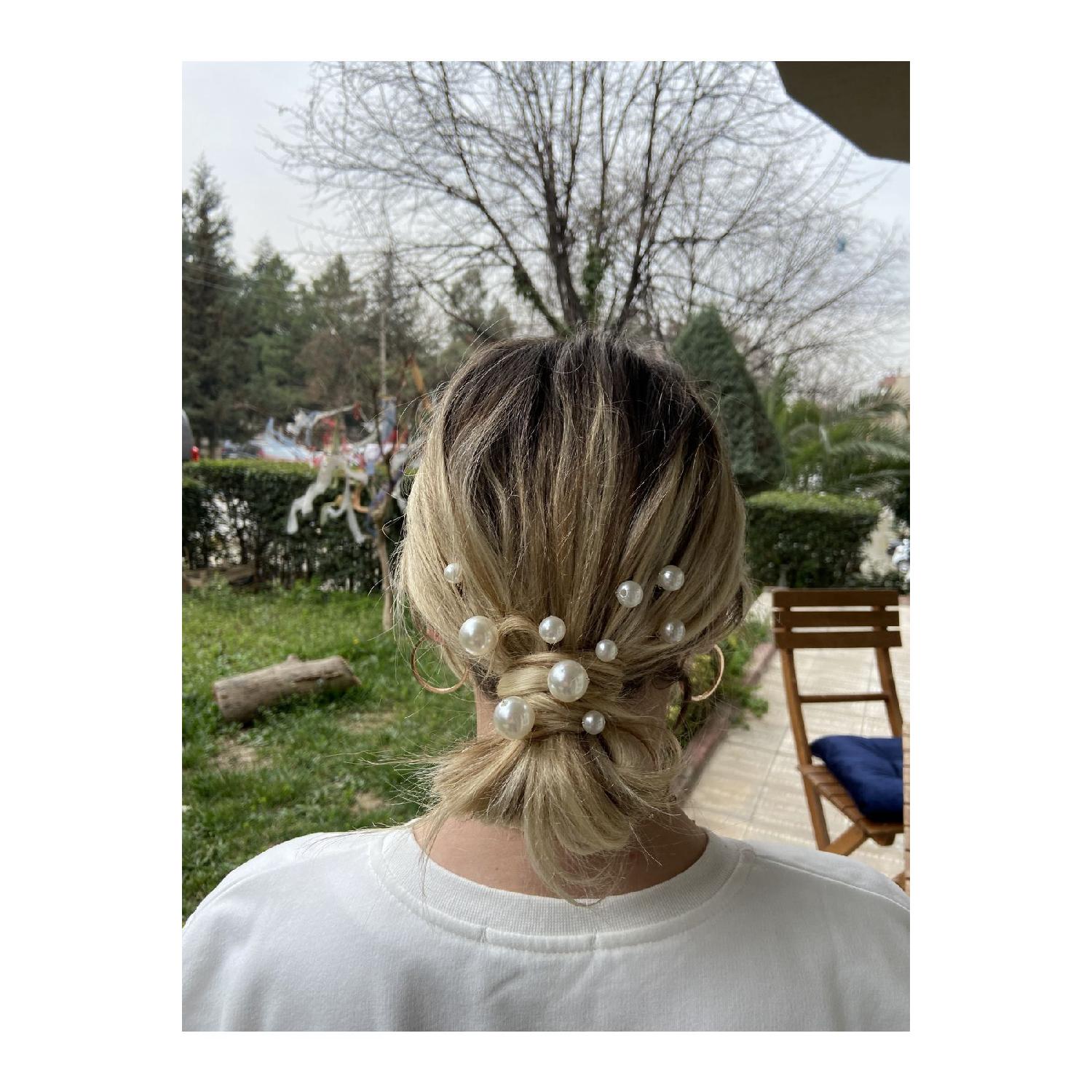 

nci Gold Hairpin Set Large Pearl-Mini Pearl 12 Pieces Hair Accessories Пряжка для пучка золотий