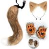 1/3 stk Rævehale Ører Søde Pote Handsker Plys Sæt Cosplay Animation Udstilling Halloween Fest Rekvisitter