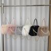 Fake Fox Fur Handbag Adorned with Fake Pearls Soft and Comfortable High-end Texture Large Capacity Women's Messenger Bag
