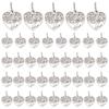 40Pcs Tibetan Style Alloy Pendants Hollow Heart Charms with Tree Antique Silver 18.5x17x1.5mm Hole: 7.5mm