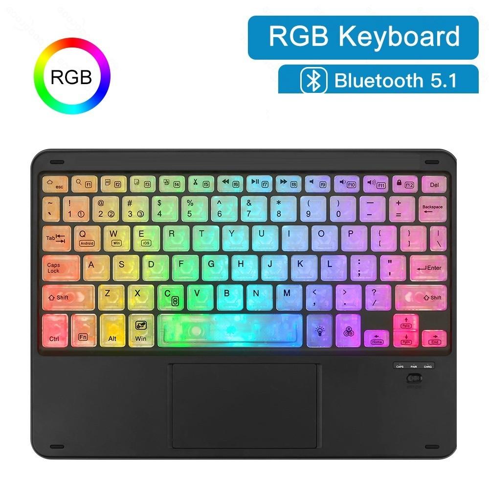 Colorful Luminous Bluetooth Keyboard Backlit Portable Keyboard Wireless Keyboard  Notebook