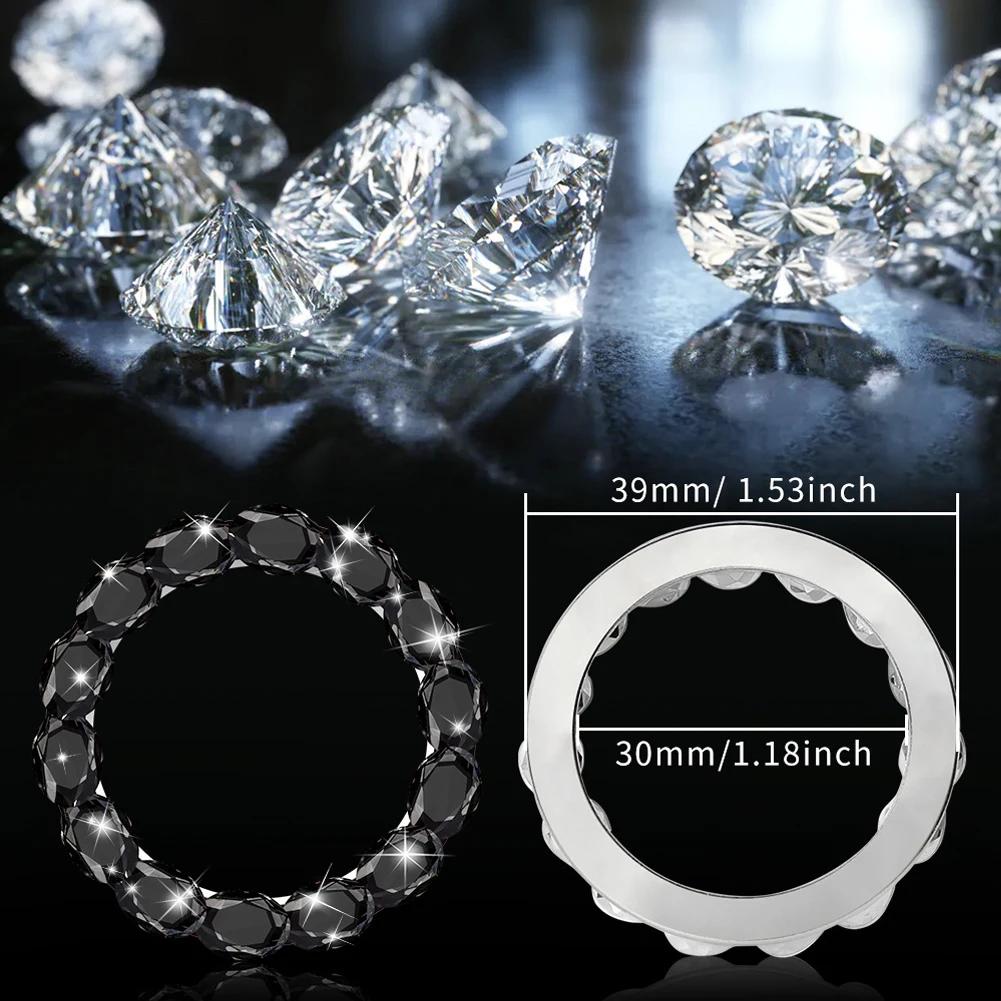 Rhinestone Car Engine Start Stop Decorative Ring Ignition Engine Button Diamonds Ring Stickers Ignition Ring Interior Decoration