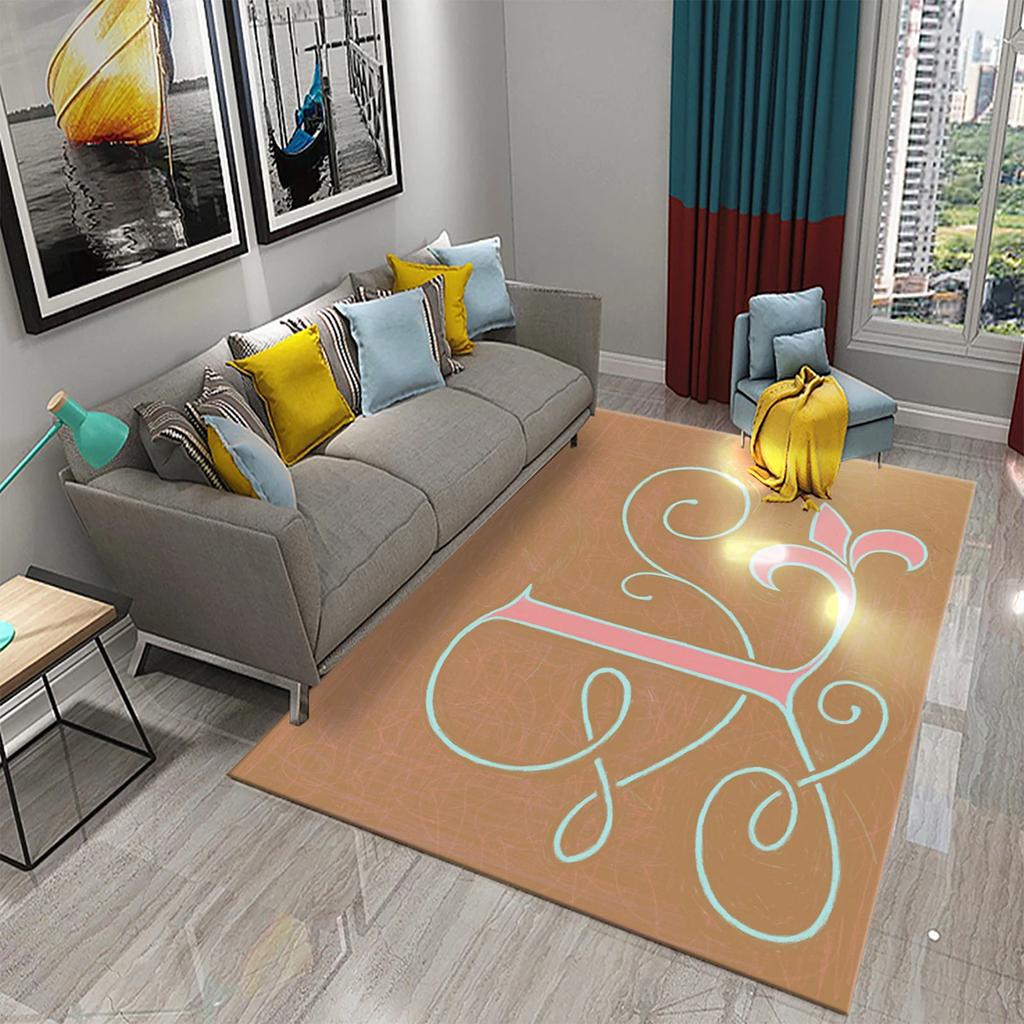 3D Letter Art Carpet Kitchen Bathroom Entrance Door Anti-Slip Mat Carpet Doormat Living Room Bedroom Home Decor Floor Mats Rug