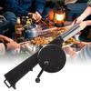 Schwarzer handkurbelbetriebener Luftgebläse Langlebige BBQ-Grill-Feuerbalg Werkzeuge Wandern Barbecue-Fächer Outdoor
