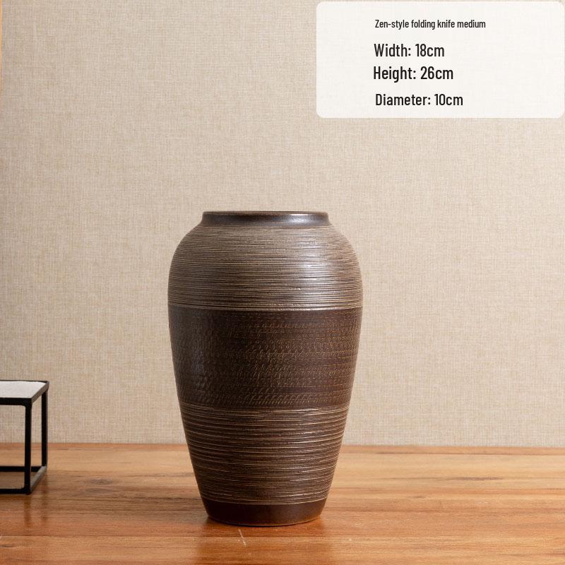 New Chinese Retro Ceramic Vase for Dining Table, Living Room, TV Cabinet Decoration, and Flower Arrangements