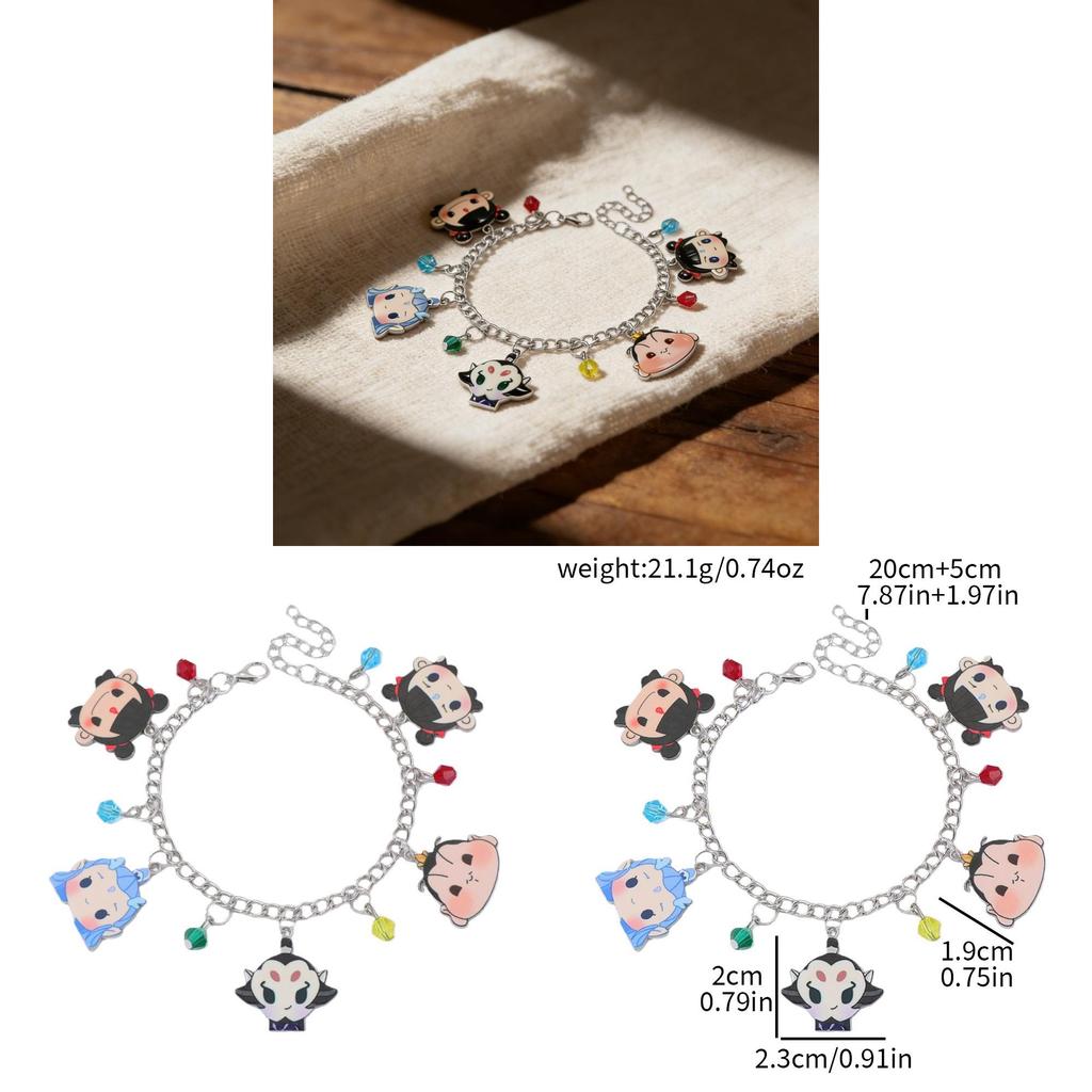 Nezha Ao Bing Cartoon Charm Bracelet With Zinc Alloy Pendant For Gift Giving