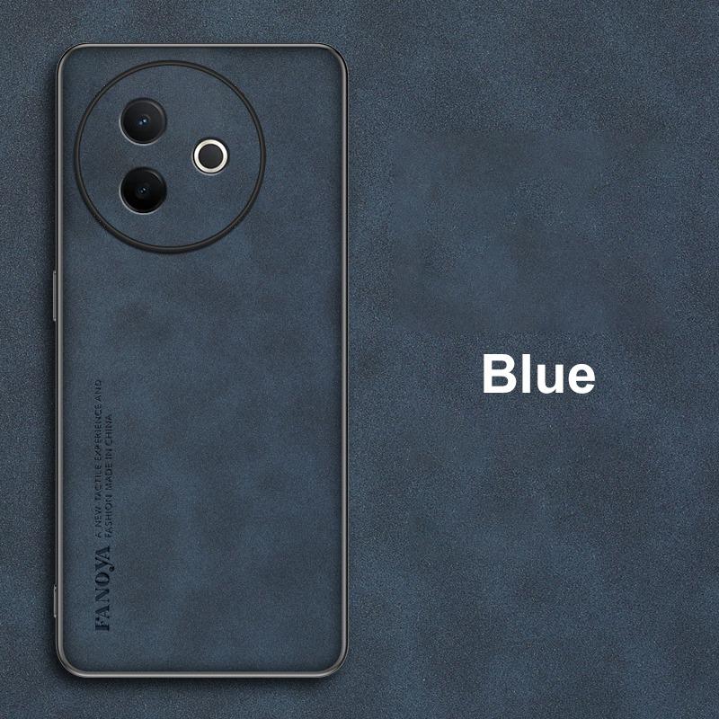 For Vivo Y39 5G Case Luxury PU Leather Phone Case For Vivo Y300i Back Cover Matte Silicone Shockproof Full Protection Coque
