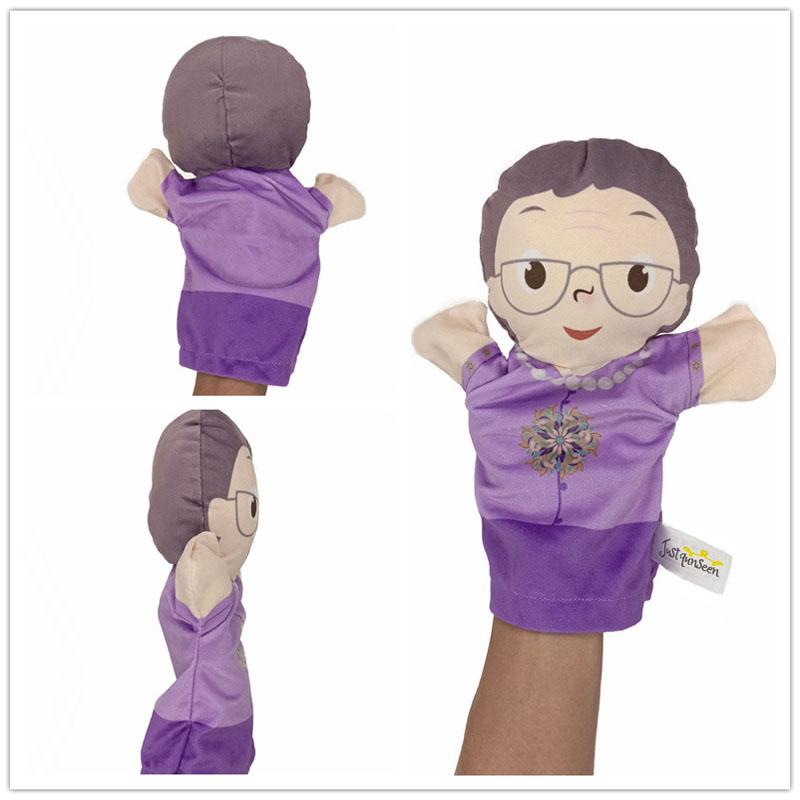 25cm Family Hand Puppet Set, Plush Role Play Puppets, Parent-Child Interactive Educational Game Toys