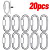 20/10pcs Quick Link Ring Stainless Steel Heavy Duty Carabiner D-Lock Repair Pet Keychain for Outdoor Travel Equipment Connector