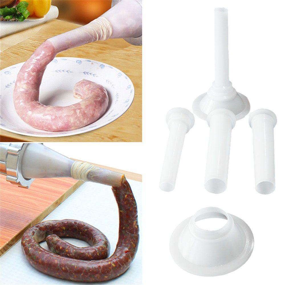 Filling Parts Plastic Spare Handmade Nozzle Set Meat Funnel Sausage Grinder Tube for Sausage Maker