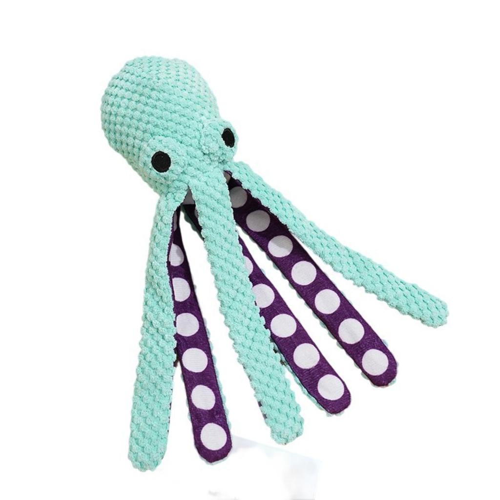 Cute Octopus Dog Toy with Squeaker Sound Interactive Chew Toy for Small Medium Puppy Pet Products Dog Accessories Plush 1PC