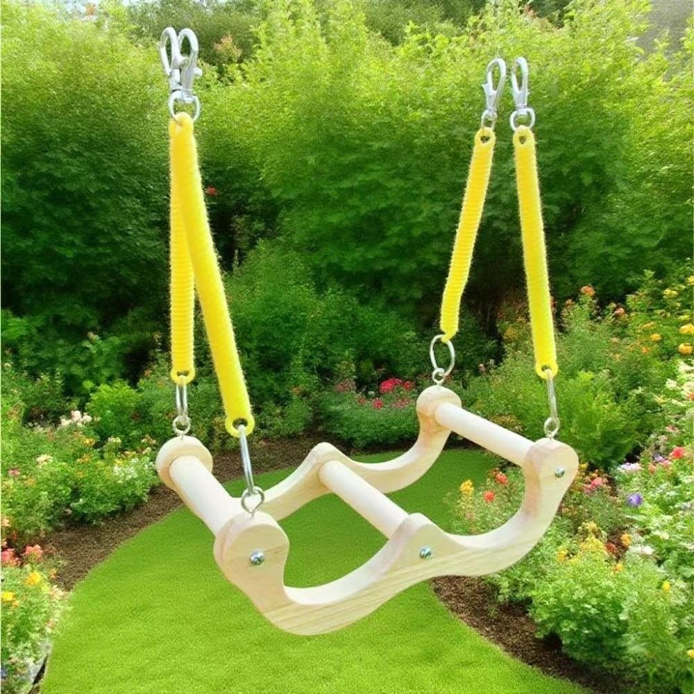 Wear Resistant Wood Bird Swing Elastic Parrot Play Rack Creative Bird Perch Bird Enrichment