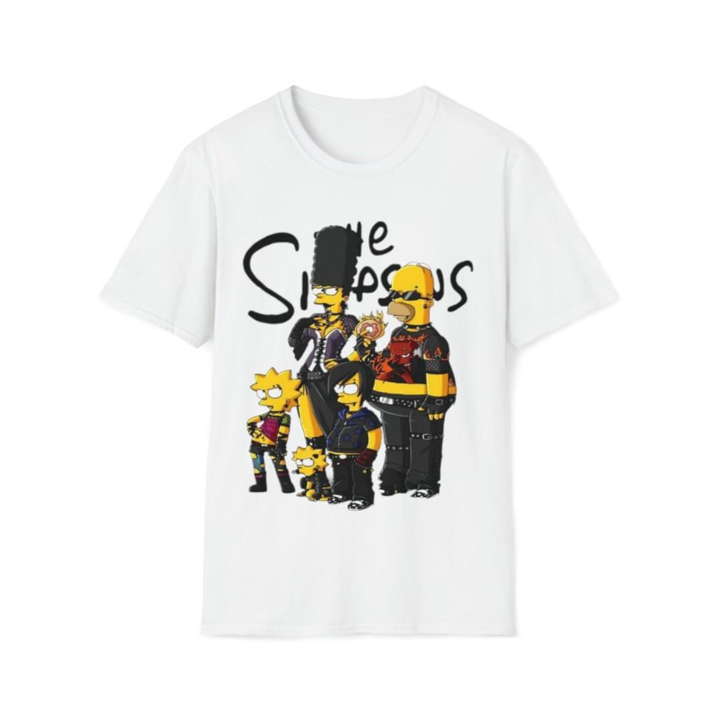Soft Cotton T-Shirt. The Simpsons Gothic Style