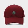 Lucky Four Leaf Clover Baseball Cap With Embroidered Flora For Spring Outdoor Activities