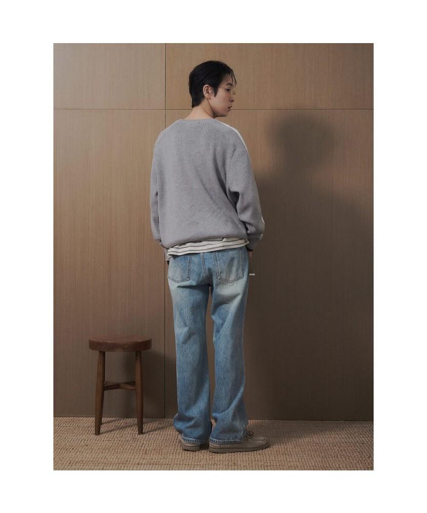 8SECONDS V-Neck Track Knit Gray