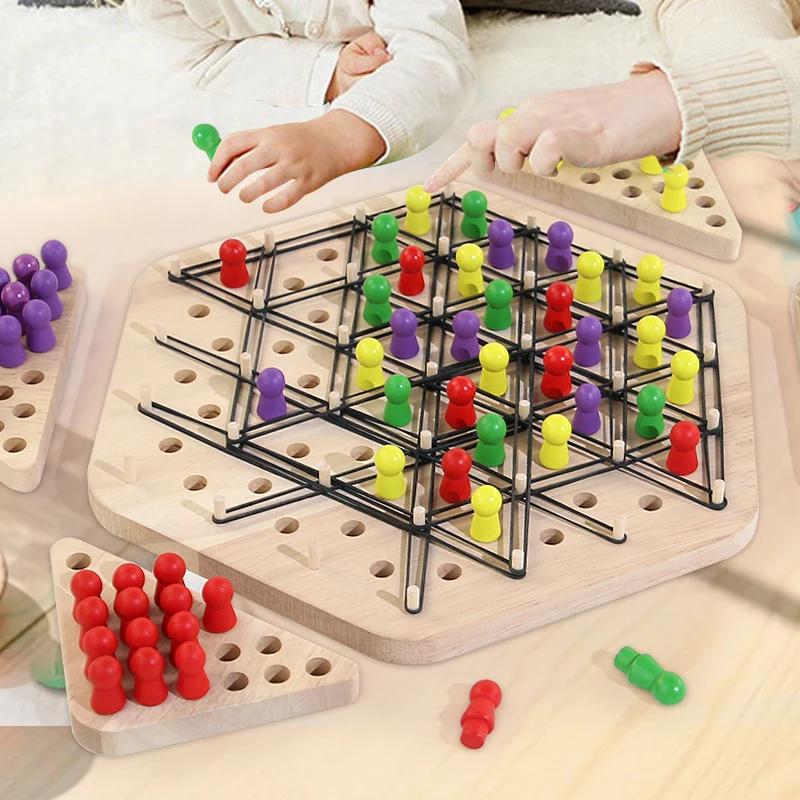 Multiplayer Geometric Interlocking Chess Party Battle Game for Family Fun Interactive Triangle Strategy Game for Kids and Adults