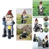 Novelty Garden Gnomes Statues Motorcycle Dwarf  Ornaments Outdoor Decor Naughty