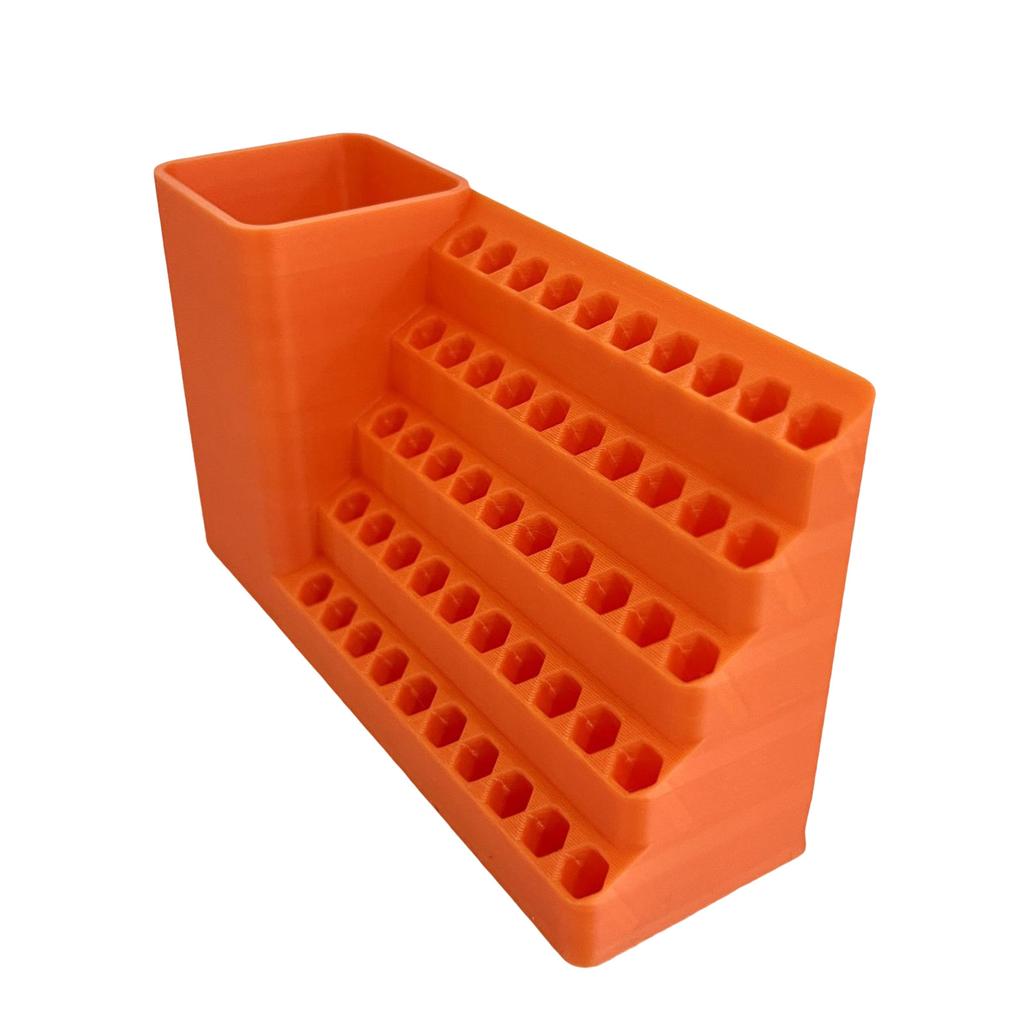Pegboard Screwdriver Bit Organizer Toolbox with 20 25 50 10 Slots Plastic Storage Case for DIY Professional