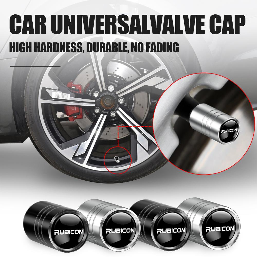 4PCS Car Wheel Tire Valve Stem Cover Tyre Valve Caps for Jeep Renegade Compass Grand Cherokee Wrangler CJ JK Rubicon Patriot LVCZN1