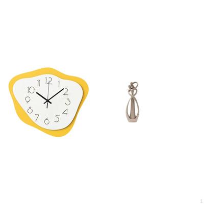 Acrylic Lovers Wall Clock Sculpture Modern Ornament Silent Timepiece for Holiday Housewarming