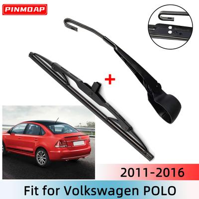 Rear Wiper Blade & Arm Set Kit for VW POLO 2011--2016 Windshield Windscreen Rear Window