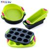 Rectangular Silicone Baking Cake Pan Cookie Sheet Molds Tray, Heat Resistant Nonstick Baking Tools for Muffin Loaf Bread Pizza