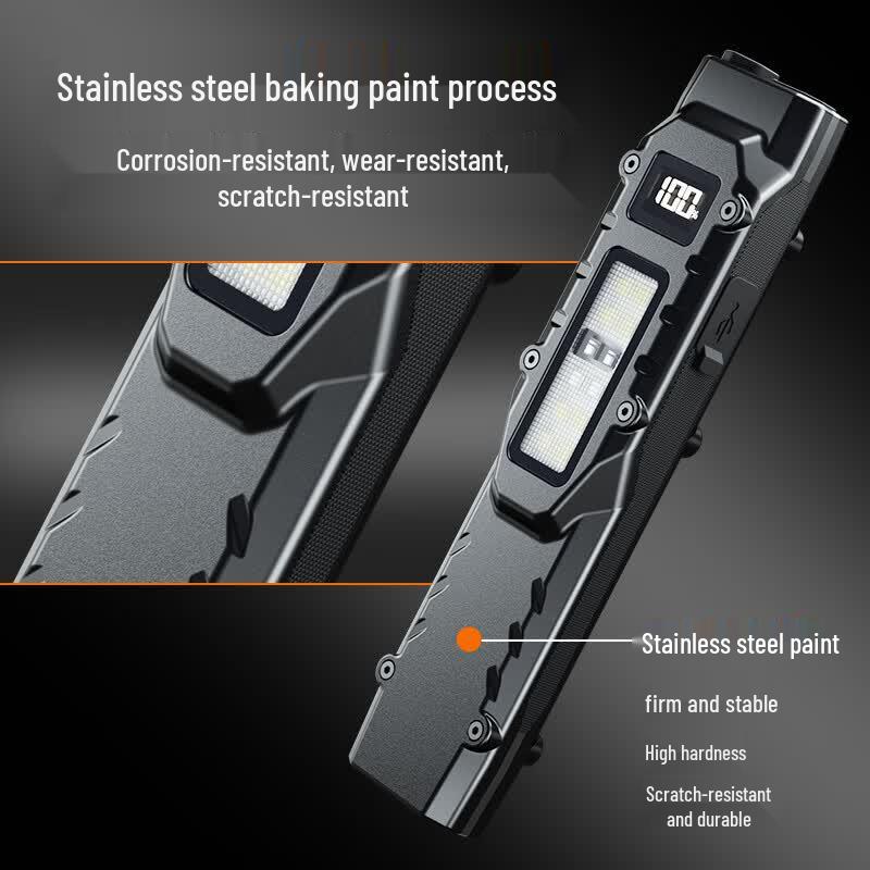 Cavalry Stainless Steel Dual-Source Rechargeable Tactical EDC Flashlight