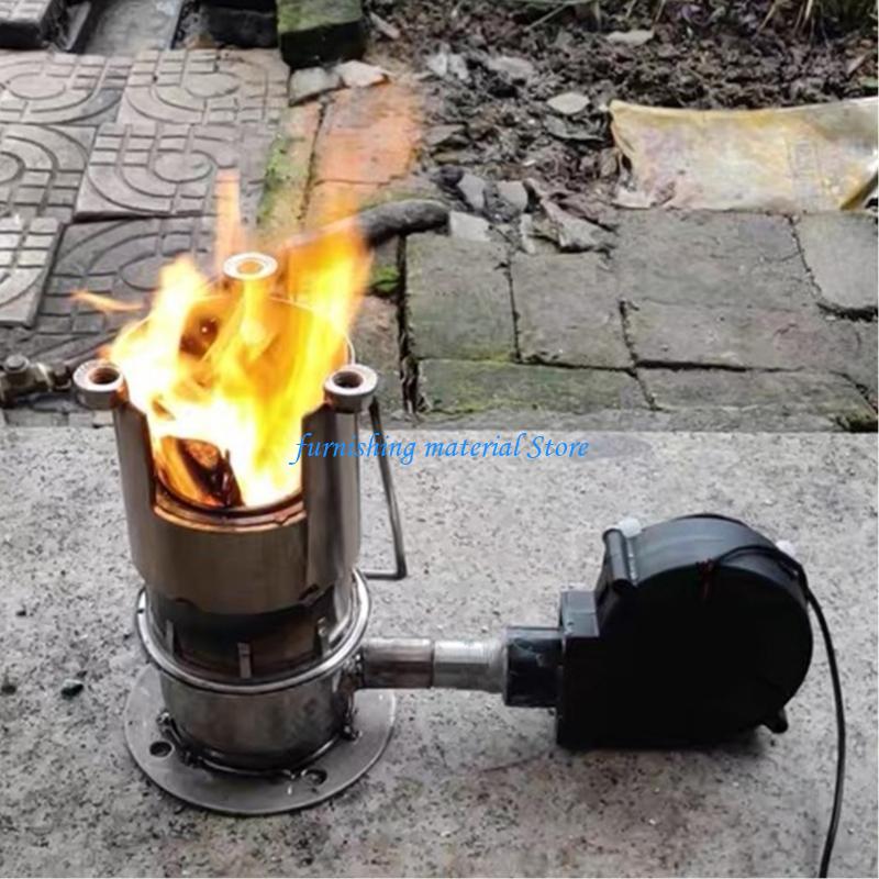 Y5GD Electric Blower BBQ Fan 9733 97x97x33mm 12V 2A 5100RPM Large Air for Camping Cooking Grill Stove with Air Duct Tube