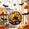 Yousheng Acrylic Puzzle Suncatcher, Halloween Black Cat Castle Raven DIY Sun Catcher Kit, Stained Glass Window Hanging Ornament for Home, Garden