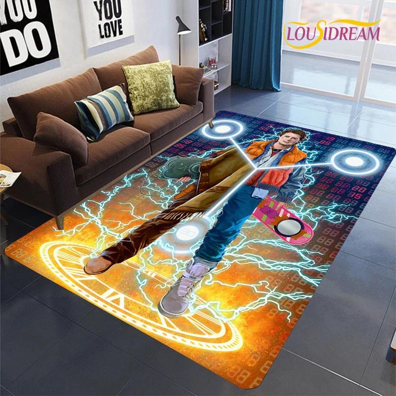 Back To The Future Creative Area Rugs,Carpet for Living Room Bedroom Home Decorative,Kid Rug,Kitchen Bathroom Non-slip Floor Mat