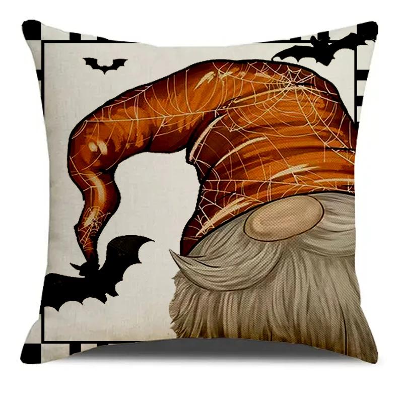 Halloween October Dwarf Pattern Printed Soft Square Pillowslip Blend Cushion Cover Pillowcase Living Room Home Decor