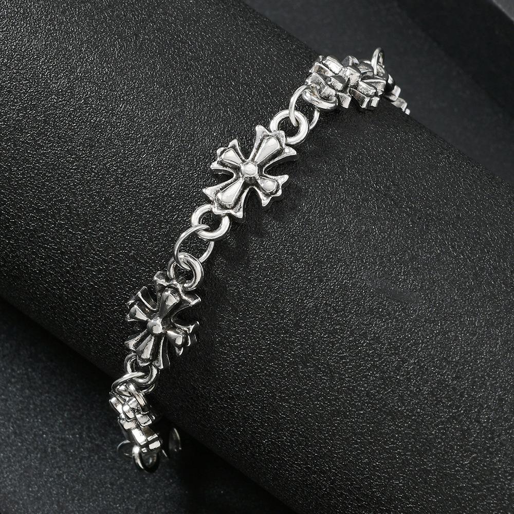 Gothic Cross Bracelet For Men Women Vintage Floral Hip Hop Rock European American Trends Party Gift 130 Char