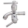 Space Saving Washing Machine Faucet Compatible Silver Laundry Faucet With AntiCorrosion Zinc Alloy for 1/2inch Pipe