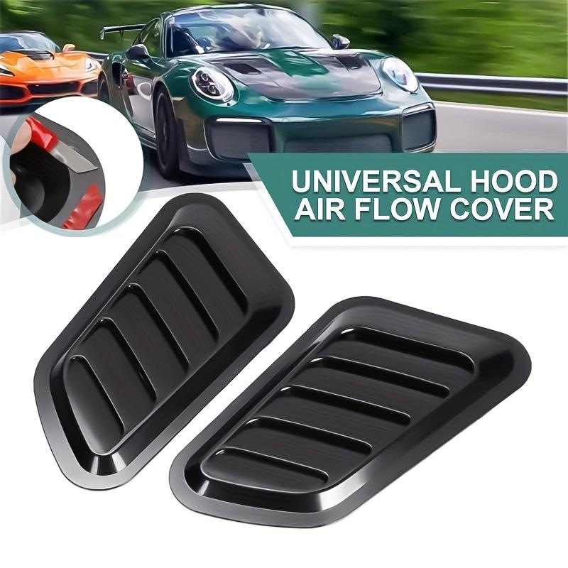 2pcs Car Hood Vent Decoration Universal Engine Hood Intake Grille - Suitable for Car Hood Ventilation, Carbon Fiber with Bright